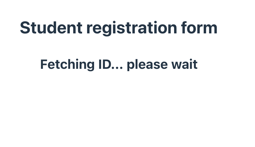 Waiting message